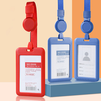 Porte-badge d'étudiant, porte-badge repas, étui pour carte de bus, porte-carte d'employé en sergé tissé personnalisé double face, écologique et durable