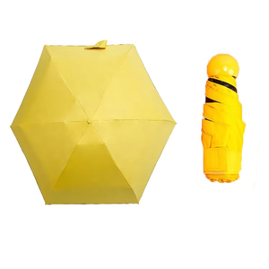Parapluie droit pliable de petite taille, design personnalisé, cinq plis, nervures en plastique et alliage, pour cadeaux d'affaires, utilisation publicitaire - Product Image 6