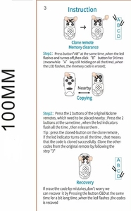 Universal 433MHz Control remoto Abridor de puerta de garaje Transmisor inalámbrico 4 teclas Duplicador Clon Llave de puerta eléctrica Control remoto - Product Image 6