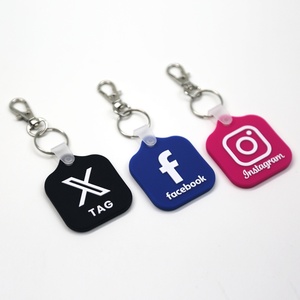 พวงกุญแจ RFID ซิลิโคนยาง PVC แบบกำหนดเอง 3 มิติ พร้อมโลโก้ NFC สำหรับโซเชียลมีเดีย อินสตาแกรม รีวิว และการ์ดแตะ - Product Image 2