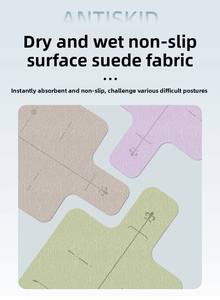 Colchoneta <span class=keywords><strong>de</strong></span> <span class=keywords><strong>yoga</strong></span> y pilates <span class=keywords><strong>de</strong></span> tela <span class=keywords><strong>de</strong></span> gamuza estampada transfronteriza, con base <span class=keywords><strong>de</strong></span> goma, protectora y para posicionamiento, color sólido, 99.6cm - Product Image 4