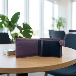 Cartera de Cuero de Grano Completo OEM/ODM, Bicolor, Hecha a Mano, para Hombre, Superventas - Product Image 5