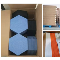 Panneaux acoustiques hexagonaux en feutre pour animaux de compagnie, résistants au feu et insonorisants, pour décoration intérieure moderne, vente en gros, personnalisables, HENGJIU