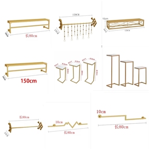 Negozio personalizzato di lusso per bambini boutique 3D design oro appendiabiti in acciaio inox montaggio a parete abbigliamento Rack per negozio - Product Image 6