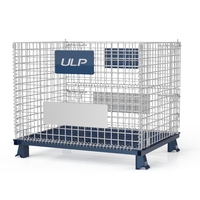 Cage de stockage robuste Ulpool |   Conteneur en treillis métallique pliable pour l'organisation des entrepôts et le transport industriel