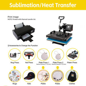 Máquina de Impresión por Sublimación 5 en 1 para Camisetas, Zapatos, Bolsos, Gorras, Tazas, Platos, 220V, Nueva Impresora de Transferencia Térmica - Product Image 3