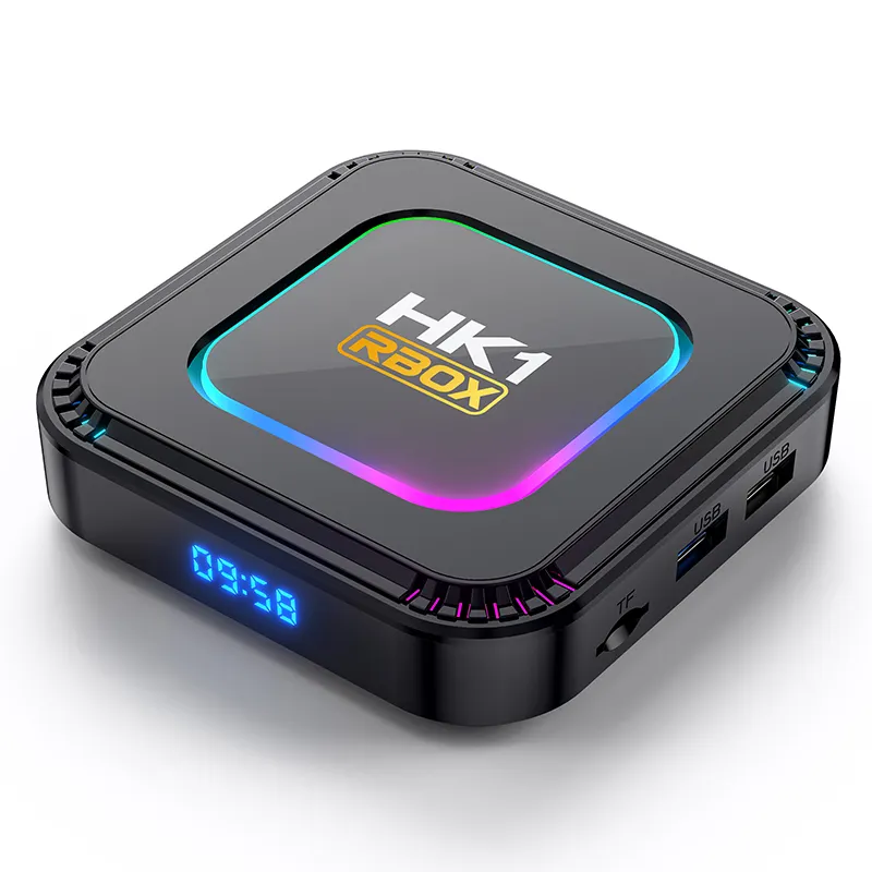 กล่องรับสัญญาณ HK1ไฟ RGB 6เทคโนโลยีไร้สายกล่องรับสัญญาณโทรทัศน์ K8แอนดรอยด์13 8K