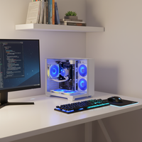 Boîtiers d'ordinateur de jeu en verre trempé Pcooling, tours ATX, boîtiers de tour moyenne, châssis de PC de bureau personnalisés