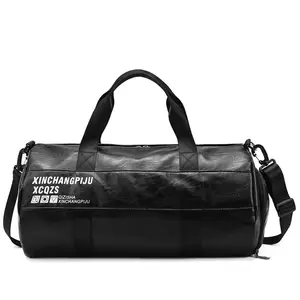 Большая дизайнерская Рабочая Роскошная лучшая Стильная мужская Черная спортивная сумка из искусственной кожи распродажа