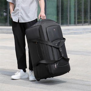 <b>Foldable</b> Soft Spinner Suitcase Luggage Travel Bag Portable Gym Duffle Bag Checked Roller <b>Trolley</b> Carry-On Luggage Trolly Bag - Product Image 6