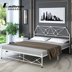 Đen Kim Loại Sắt Vua Kích Thước Giường Đôi Giường Tầng Khung Đầu Giường Cho Đồ Nội Thất Phòng Ngủ - Product Image 4