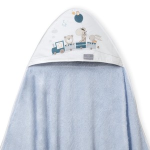 Jirafapiano レ ン ド の telo da bagno 100x100cm 400gsm bambù ad asciugatura rapida e assorbente Design personalizzato blu per uso esterno per i bambini - Product Image 1