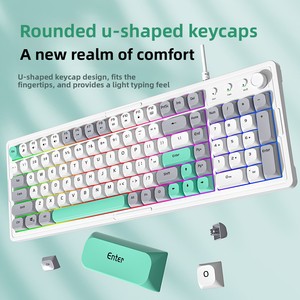 FOREV FV-Q908 Ensemble <span class=keywords><strong>clavier</strong></span> souris filaire silencieux pour <span class=keywords><strong>gaming</strong></span>, design ergonomique, capteur optique 1600dpi, rétroéclairage RGB, haute performance pour l'e-sport - Product Image 3