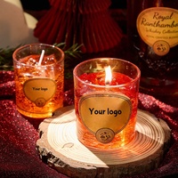 Bougie tendance réaliste faite à la main en forme de glaçon d'ambre pour whisky, idéale pour la décoration de bar à domicile