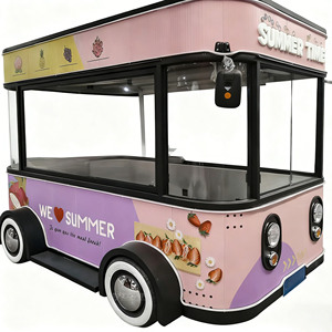 Camión de Comida Vintage, Delicias de Comida Callejera sobre Ruedas, Cafetería Móvil y Carrito de Aperitivos, Bocadillos Frescos Diarios - Product Image 1
