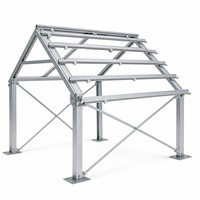 Système de montage solaire en zinc, aluminium et magnésium C80x40, poutre en acier, structure en acier pour bâtiment d'élevage, anti-corrosion