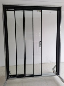 Three Four Five Linkage Extremely Narrow Aluminum Telescopic Sliding Glass Door Exterior Glass Partition Wall <strong>Room</strong> <strong>Divider</strong> - Product Image 4