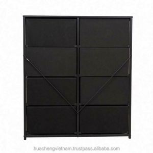Fabric & Stainless Steel Freestanding Durable Modern Design Dresser Living Room Furniture Pine <b>Cabinet</b> - Product Image 5