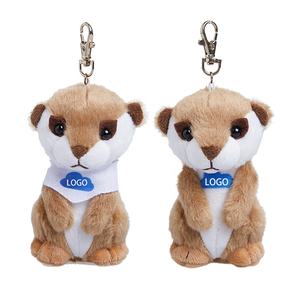 2022新しいデザインホットセールカスタムぬいぐるみキーホルダーおもちゃぬいぐるみアライグマかわいい小さなぬいぐるみmeerkatキーホルダーぬいぐるみ - Product Image 1