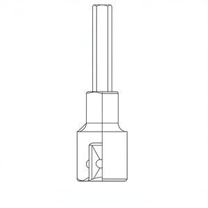 Fervi <b>Socket</b> With Long Hexagonal Insert D2 L Length - Product Image 2