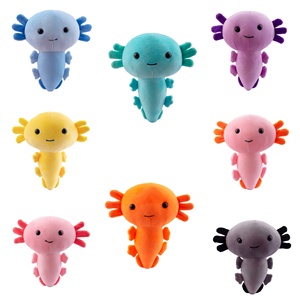 ROXGOCT <span class=keywords><strong>Axolotl</strong></span> arc-en-ciel personnalisé animal en peluche salamandre mexicaine mignonne poupée PP coton rempli jouets d'anniversaire nouveau Design - Product Image 2