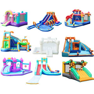 Castello Gonfiabile per Uso Interno ed Esterno con Scivolo d'Acqua Combo Casa Rimbalzante con Ventilatore per Bambini - Product Image 6