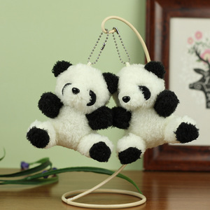 10cm Plush Panda Keychain Stuffed Animals Toys Plushie Key Chains Cute Soft Plush Doll Birthday Gifts Pendant Panda Toy Keychain