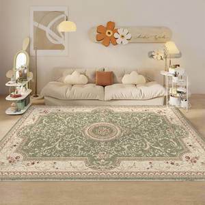 พรมลายเมดัลเลียนรูปทรงสี่เหลี่ยมผืนผ้า ลายแคชเมียร์เทียม นำเข้าจากต่างประเทศ ทนต่อคราบสกปรก เหมาะสำหรับห้องนั่งเล่น ตกแต่งบ้าน - Product Image 4