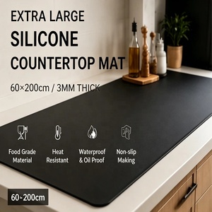 Custom Extra <b>Large</b> 2.5mm Thick Food Grade Silicone <b>Mat</b> Heat Resistant Non-Slip Oil Proof Kitchen Dining Baking Crafts Pets Lab - Product Image 4