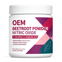 Poudre de Betterave à la Romaine Oxyde Nitrique avec L-Citrulline L-Arginine Saveur Cerise Noire