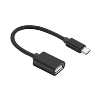 Cable adaptador OTG USB2.0 de 20 cm, 480 Mbps, USB3.0 de 10 Gbps, hembra a macho tipo C, para teléfono móvil y computadora (chapado en níquel)