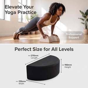 Bloc de yoga incurvé en EVA haute densité 270x135x100mm, antidérapant, semi-circulaire, <span class=keywords><strong>brique</strong></span> de yoga, Pilates, gym - Product Image 5