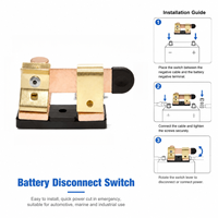 Vertical Knife Blade Battery Disconnect Switch - Instant Master Power Cut-<strong>Off</strong> Solid Brass Isolator for <strong>Off</strong>-<strong>Road</strong> Jeep & Vehicle