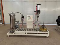 Ligne de machines de remplissage et de scellage semi-automatique de peinture liquide à base d'eau en fûts avec filtre