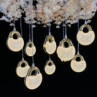 Guirlande lumineuse LED pour mariage, 10 têtes, acrylique, écologique, IP65, décoration de lieu de mariage moderne et luxueuse, personnalisable en usine