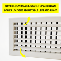 Grille d'aération linéaire étendue à cadre invisible ultra-étroit noir pour système de climatisation centralisée