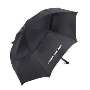 Custom Business Straight Semi Automatic Polyester <b>Windproof</b> Corporate Promo Exhibition Branding Merchandise golf <b>umbrella</b> - Product Image 3