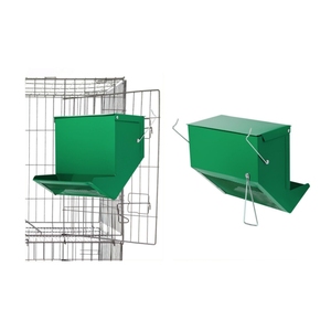 Mangeoire à lapins en métal personnalisée pour cages <span class=keywords><strong>Distributeur</strong></span> extérieur de nourriture pour petits animaux avec couvercle pour lapins cochons d'Inde - Product Image 5