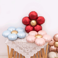 Ballon en aluminium à motif floral mat pour la décoration de la fête d'anniversaire de bébé, de la fête des enfants, ou de la décoration de la salle de mariage