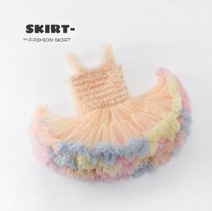 Robe à bretelles en dentelle et tulle pour bébés filles, robe sans manches de qualité supérieure, robe tutu d'été pour filles - Product Image 1