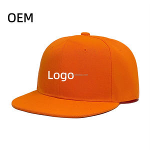 Wholesale Classic Snapback Hat Custom Logo Embroidery Plain Blank Adjustable Size <b>Flat</b> Bill Brim Baseball <b>Cap</b> for <b>Men</b> - Product Image 1