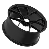 Meilleure vente de roues de 17 18 pouces 5x100 5x114.3 Jantes en alliage de haute qualité au design grand concave noir Jantes de voiture de tourisme Jantes