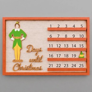 Wooden Christmas Countdown Calendar, Bestselling Cross-Border Christmas <b>Grinch</b> Crafts Decorations, Wooden Wall Decor - Product Image 3