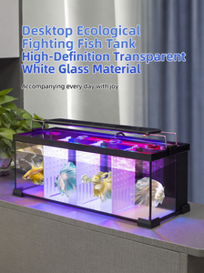 JSD 4-Fach Betta-Fischbecken aus Glas mit Rückfilter und LED-Beleuchtung – Desktop-<span class=keywords><strong>Aquarium</strong></span> für Kampffische - Product Image 4