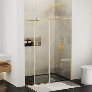 <span class=keywords><strong>Porte</strong></span> de <span class=keywords><strong>douche</strong></span> coulissante sans cadre 56-60 W X <span class=keywords><strong>75</strong></span> H, avec verre trempé de 5/16 po (8mm), design silencieux à fermeture en douceur - Product Image 1