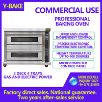 Four à sole électrique industriel à 2 niveaux et 4 plateaux pour boulangerie, usine alimentaire, supermarché, pour tartes, pizzas, pains, viandes