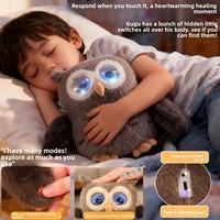 Peluche Hibou Parlant WiFi IA, Jouet Compagnon Émotionnel à Dialogue Vocal Intelligent, Cadeau Interactif en Polaire Corail pour Tous les Âges