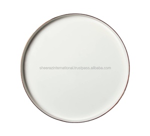 Bandeja redonda de aluminio y Metal de lujo para servir, plato y plato de decoración para el hogar para restaurante, comida rápida o bandejas decorativas de Navidad - Product Image 1