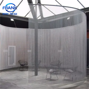 Fournisseur <span class=keywords><strong>de</strong></span> rideaux <span class=keywords><strong>de</strong></span> <span class=keywords><strong>porte</strong></span> en maille métallique décorative en aluminium <span class=keywords><strong>de</strong></span> 2 mm, maille à maillons, pour moustiquaire - Product Image 3