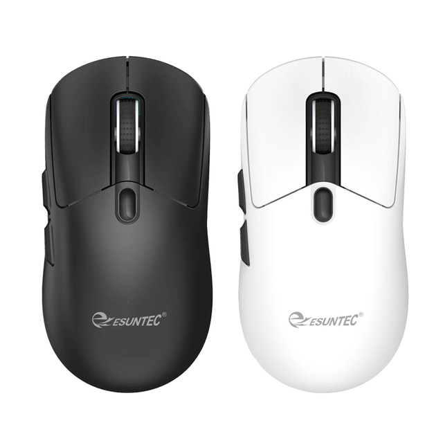 PAW3395 26000 DPI High Solution Ergonomic Lightweight 2.4G+BT Right Hand Optical Wireless Gaming Mouse with Charging Stand